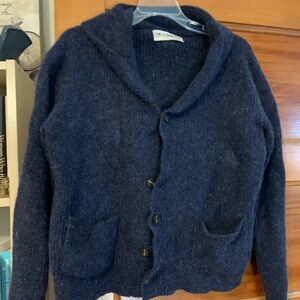 Line of Trade L Navy Cardigan wool